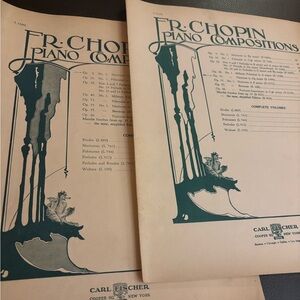 Fr. Chopin Piano Compositions 2 booklets Sheet Music